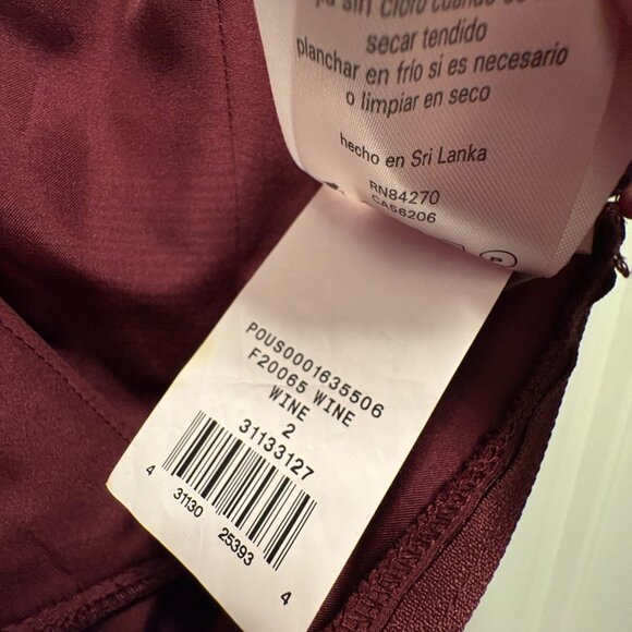 David's Bridal Bridesmaid Dress - STYLE: #YSF20065 - Color: Wine - Size 2 - Picture 5 of 7